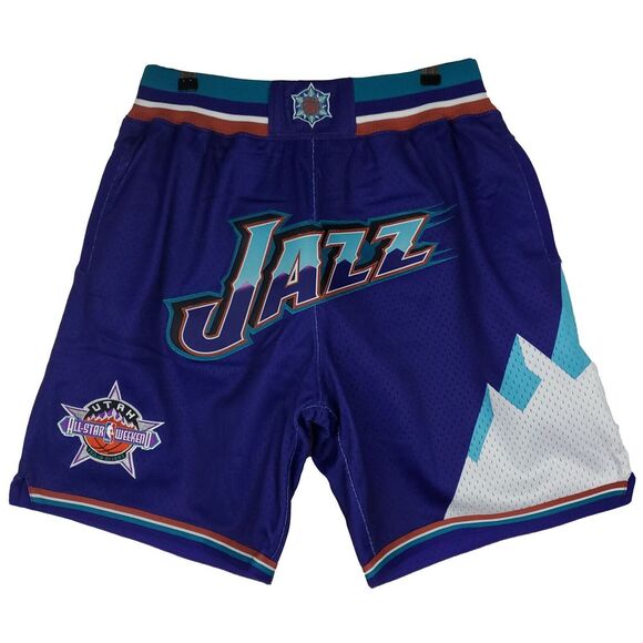 Just Don Utah Jazz Mitchell & Ness NBA L‎ Large Jersey Shorts Purple NWT